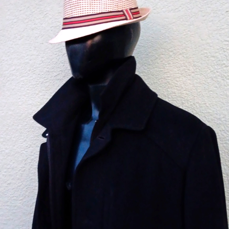 Geoffrey Beene Wool Blend Pea Coat W/Quilted Lining (Vietnam)